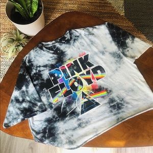 Hand-bleached Crop Band Tee